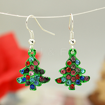 Fashion Earrings for Christmas X-EJEW-JE00367-01-1
