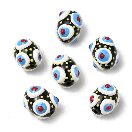 Glass Enamel Beads GLAA-C038-01H-1