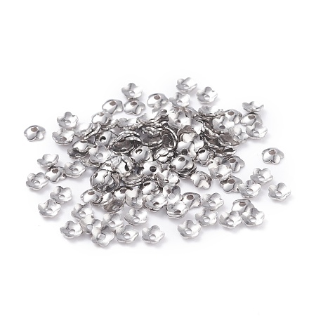 5-Petal 316 Surgical Stainless Steel Bead Caps STAS-XCP0001-61-1