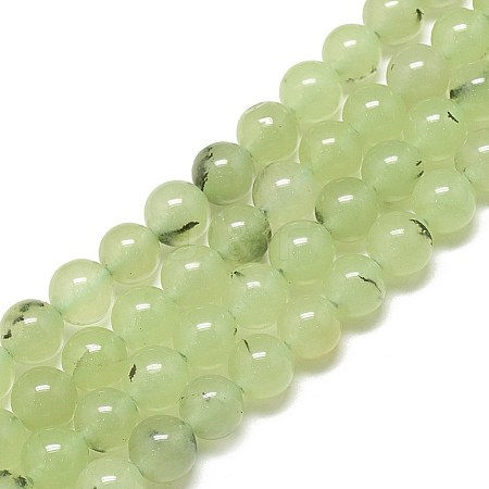 Natural Prehnite Beads Strands G-S300-118-6mm-1