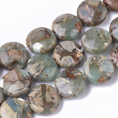 Natural Aqua Terra Jasper Beads Strands G-S366-014-1