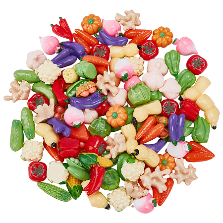 Opaque Resin Cabochons RESI-WH0038-66-1
