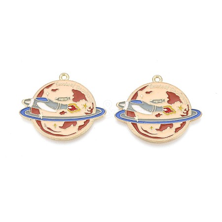 Alloy Enamel Pendants ENAM-T021-75A-G-1