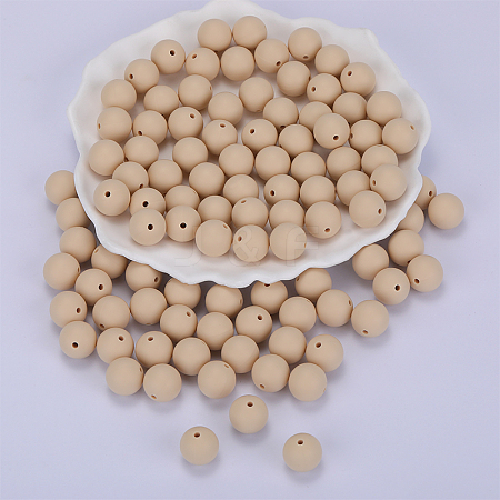 Round Silicone Focal Beads SI-JX0046A-88-1