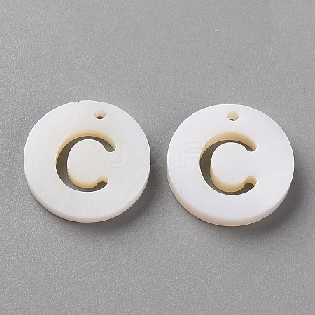 Natural Freshwater Shell Pendants LS-SHEL-Q311-008C-1