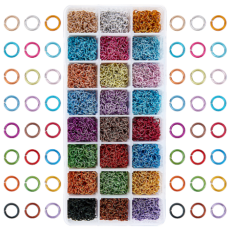 Aluminum Wire Open Jump Rings ALUM-PH0002-01-WH-1