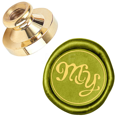 Wax Seal Brass Stamp Head AJEW-WH0209-368-1
