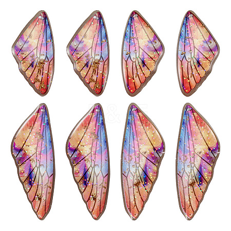 Transparent Resin Wing Pendants Set RESI-TAC0021-01D-1