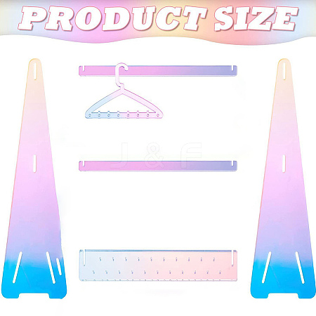 Acrylic Earring Stands with 16Pcs Hangers PW-WG9B1C7-02-1