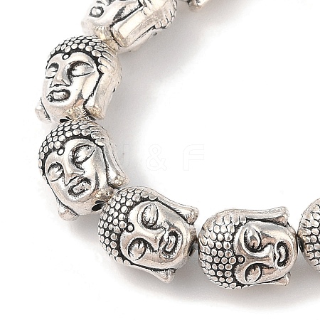 Tibetan Style Buddha Head Alloy Bead Strands X-TIBEB-O007-23-LF-1