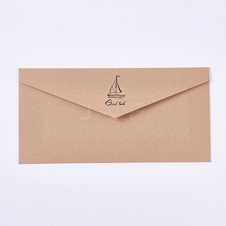 Vintage Retro Gold Foil Western Style Paper Envelope LS-BT-TAC0002-B03-1