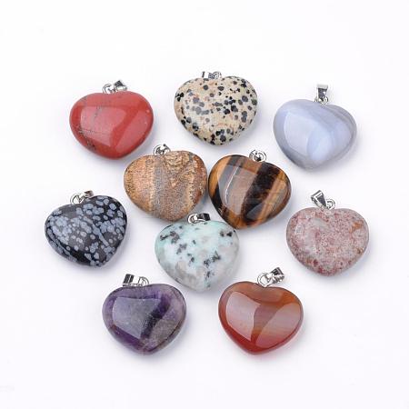 Natural Gemstone Pendants G-S219-18-1