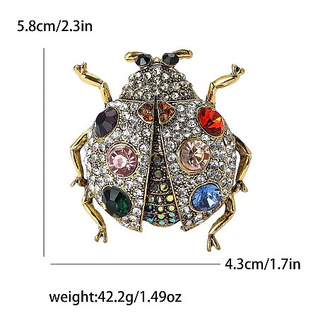 Alloy Rhinestone Brooch for Backpack Clothes PW-WG27B6F-03-1