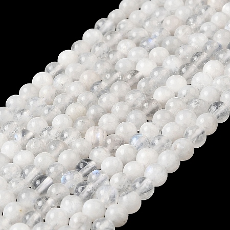 Nature Rainbow Moonstone Round Bead Strands G-M263-A-02B-1
