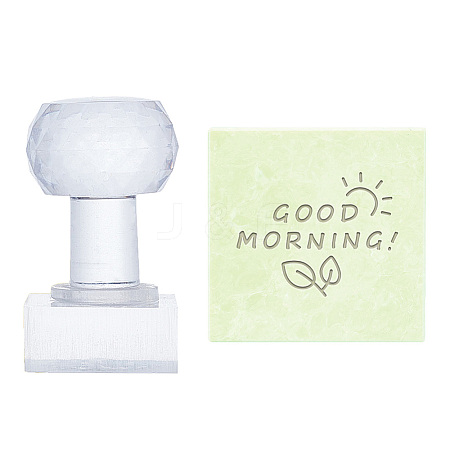 Clear Acrylic Soap Stamps DIY-WH0445-002-1
