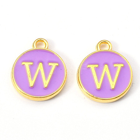 Golden Plated Alloy Enamel Charms X-ENAM-S118-10W-1