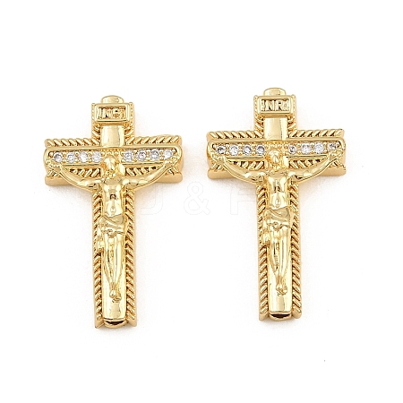 Easter Brass Micro Pave Clear Cubic Zirconia Pendants CU-CBADC6C-10G-02-1