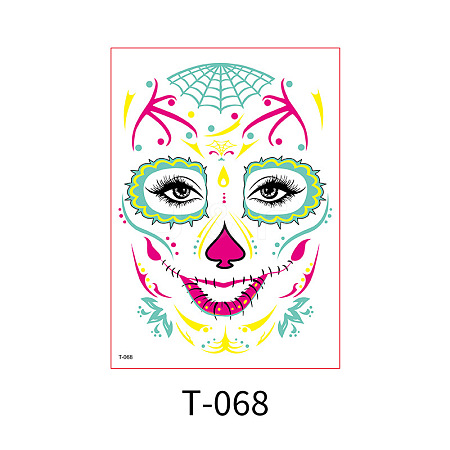 Heat Tranfer Printing Luminous Body Art Face Tattoo Sticker PW-WG59235-01-1