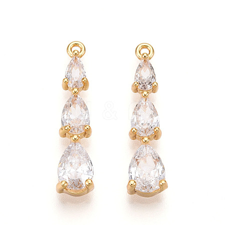 Brass Micro Pave Cubic Zirconia Pendants LS-KK-N261-118C-G-1