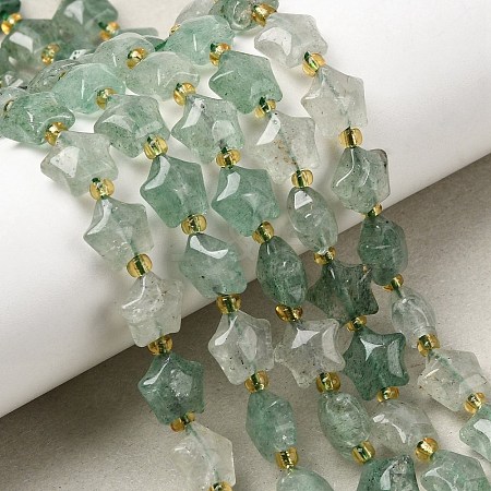 Natural Green Strawberry Quartz Beads Strands G-Z080-A32-10mm-1