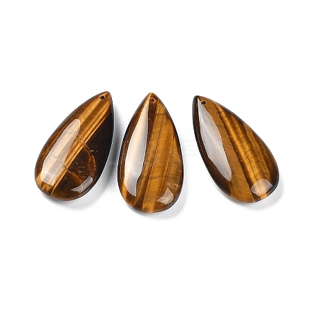 Natural Tiger Eye Pendants G-F731-04J-1