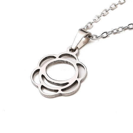 Non-Tarnish Stainless Steel Pendants Necklaces LS-NJEW-K267-01G-P-1