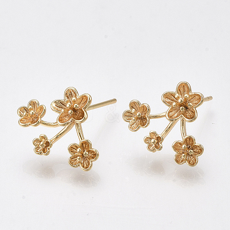 Brass Stud Earring Findings LS-KK-S350-427-1