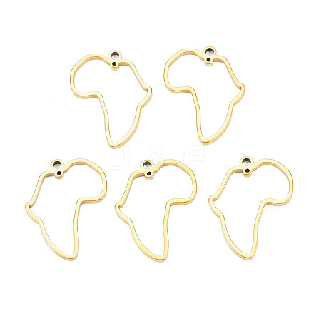 Ion Plating(IP) Africa Map 201 Stainless Steel Connector Charms LS-STAS-T063-168G-1