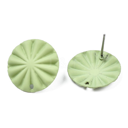 Spray Painted Iron Stud Earring Findings IFIN-N008-017A-1