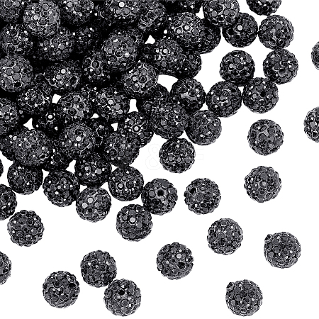 120Pcs Pave Disco Ball Beads RB-SC0001-13A-1