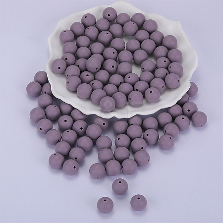 Round Silicone Focal Beads SI-JX0046A-102-1