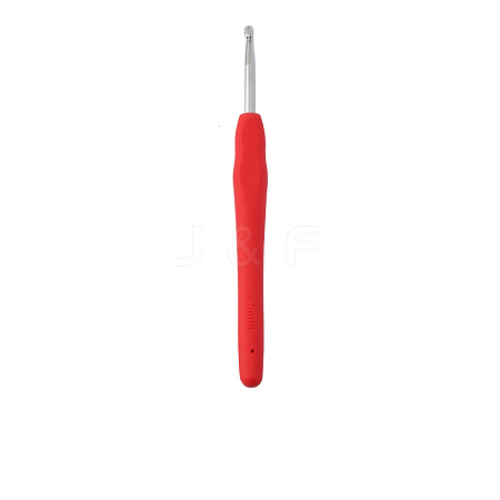 TPR Handle Aluminum Crochet Hook Needles TOOL-K016-05F-1