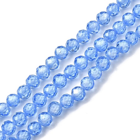 Cubic Zirconia Beads Strands G-G792-47-14C-1