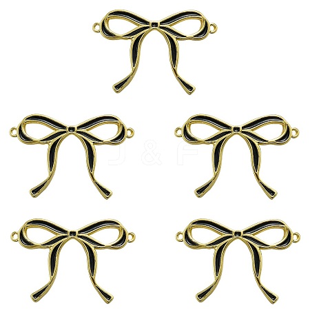 5Pcs Brass Enamel Connector Charms KK-SZ0002-70A-1