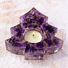 Christmas Trees Resin & Amethyst Candlestick PW-WG1E9A9-03-1