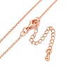 Brass Cable Chain Necklaces for Women NJEW-G084-15RG-2