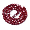 Electroplate Glass Beads Strands EGLA-A034-P8mm-A13-2