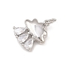 Brass Micro Pave Cubic Zirconia Pendants KK-G544-24P-2