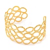 304 Stainless Steel Open Cuff Bangles for Women LS-BJEW-G711-01F-G-2