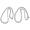 2Pcs 2 Styles 304 Stainless Steel Cross Link Chain Necklaces for Couple NJEW-JN05431-2