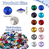 192Pcs 12 Colors Diamond Glass Rhinestone Cabochons RGLA-PH0001-21-2