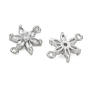 Brass Pave Clear Cubic Zirconia Connector Charms CU-CBA3F77-07P-2