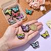 10Pcs 10 Styles Butterfly with Flower Food Grade Eco-Friendly Silicone Beads SIL-CJ0002-99-4