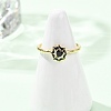 Brass Micro Pave Cubic Zirconia Cuff Open Rings RJEW-Z126-01G-2