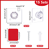 AHADERMAKER 15 Sets Acrylic Diamond Hook Hangers for Jewelry Necklace FIND-GA0003-46-2