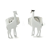 Non-Tarnish Cute Little Animal Theme 304 Stainless Steel Stud Earrings LS-EJEW-B041-04H-P-1