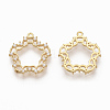 Brass Micro Pave Cubic Zirconia Pendants ZIRC-Q021-004G-NF-2