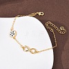 Sports Brass Micro Pave Cubic Zirconia Infinity Link Bracelets BJEW-D386-01E-G-1