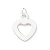 925 Sterling Silver Heart Charms STER-G045-01S-02-1