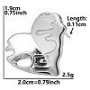 304 Stainless Steel Vintage Heart Shaped Stud Earrings for Women DU8924-1-1